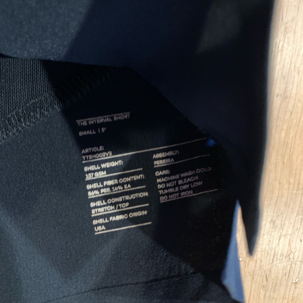 Ten Thousand Men 5 In Interval UnLiner Active Shorts Workout Black Small - Picture 4 of 5